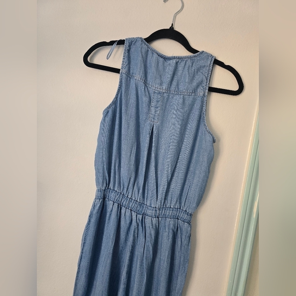 Knox Rose M Women's Jumpsuit Romper Blue Denim Tank Sleeveless Size Xs - Picture 3 of 12